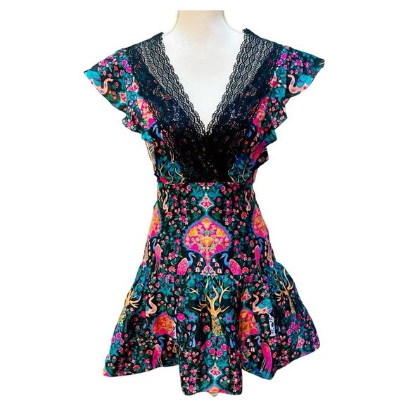 Sandro Iveane Floral-Print Mini Dress Size EU 34 US 2 - Picture 1 of 14